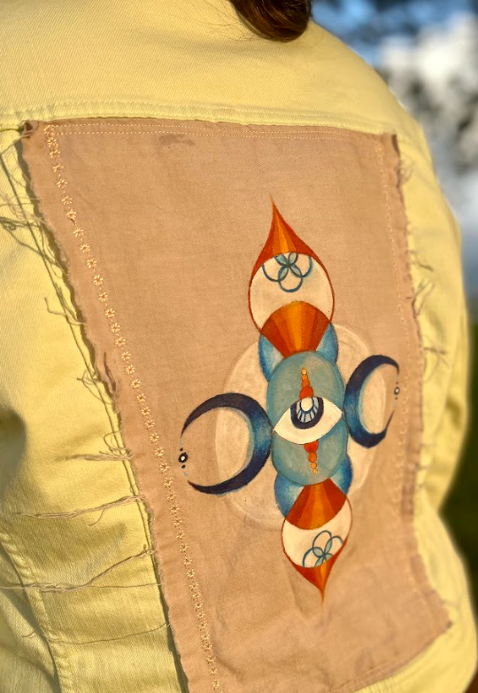 Hand Painted Angel Eye Jacket