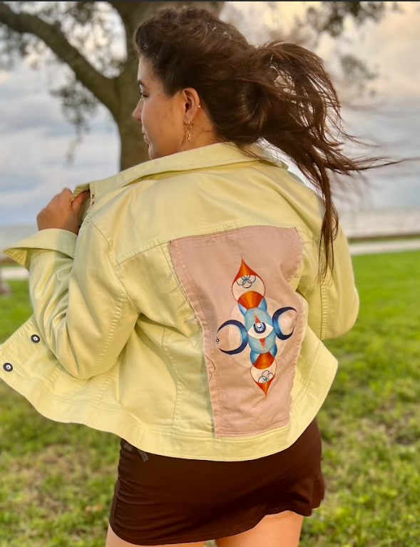 Hand Painted Angel Eye Jacket