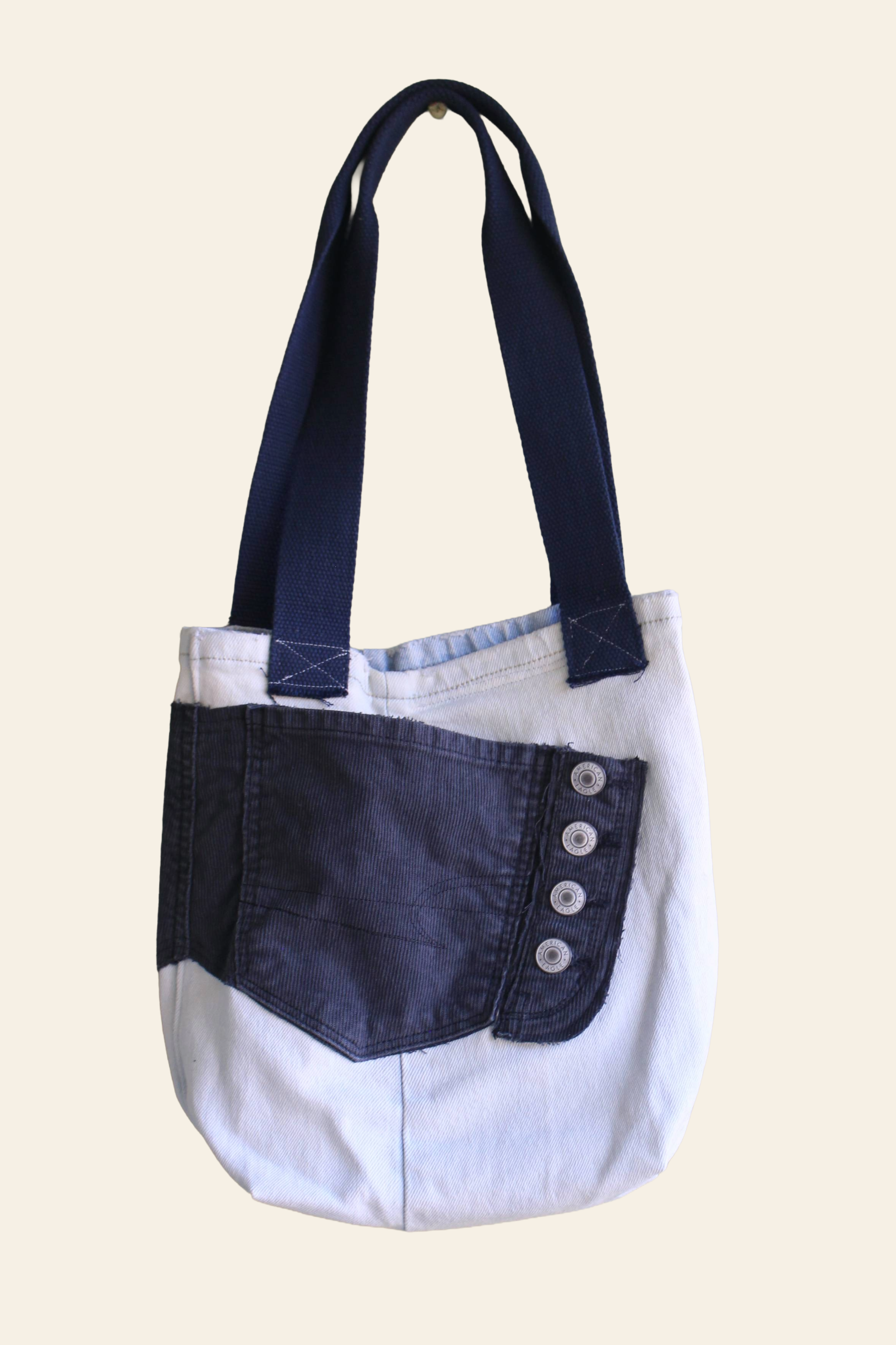 Corduroy & Denim Bucket Bag