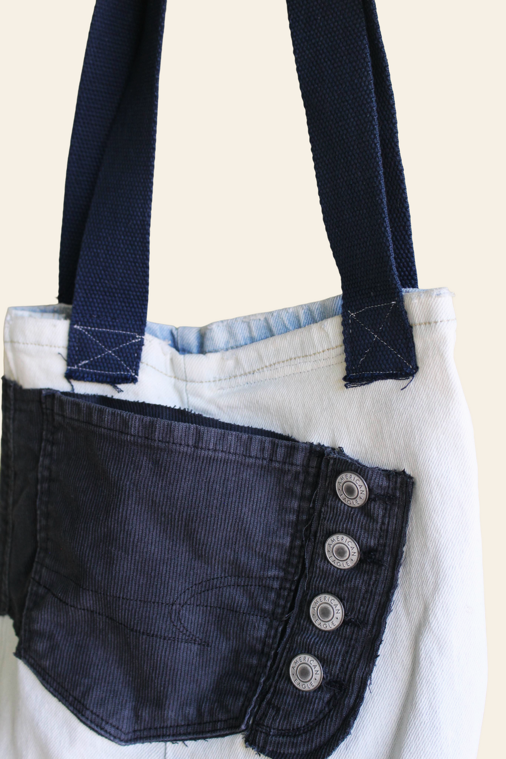Corduroy & Denim Bucket Bag