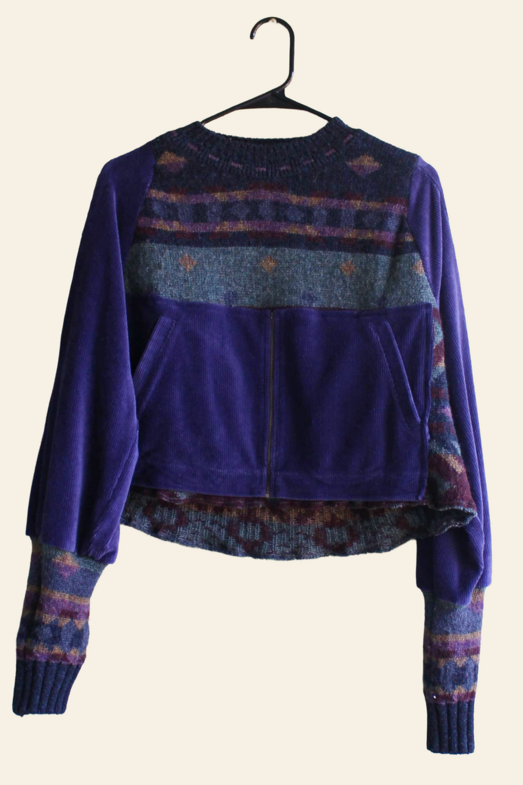 Purple Cropped Sweater
