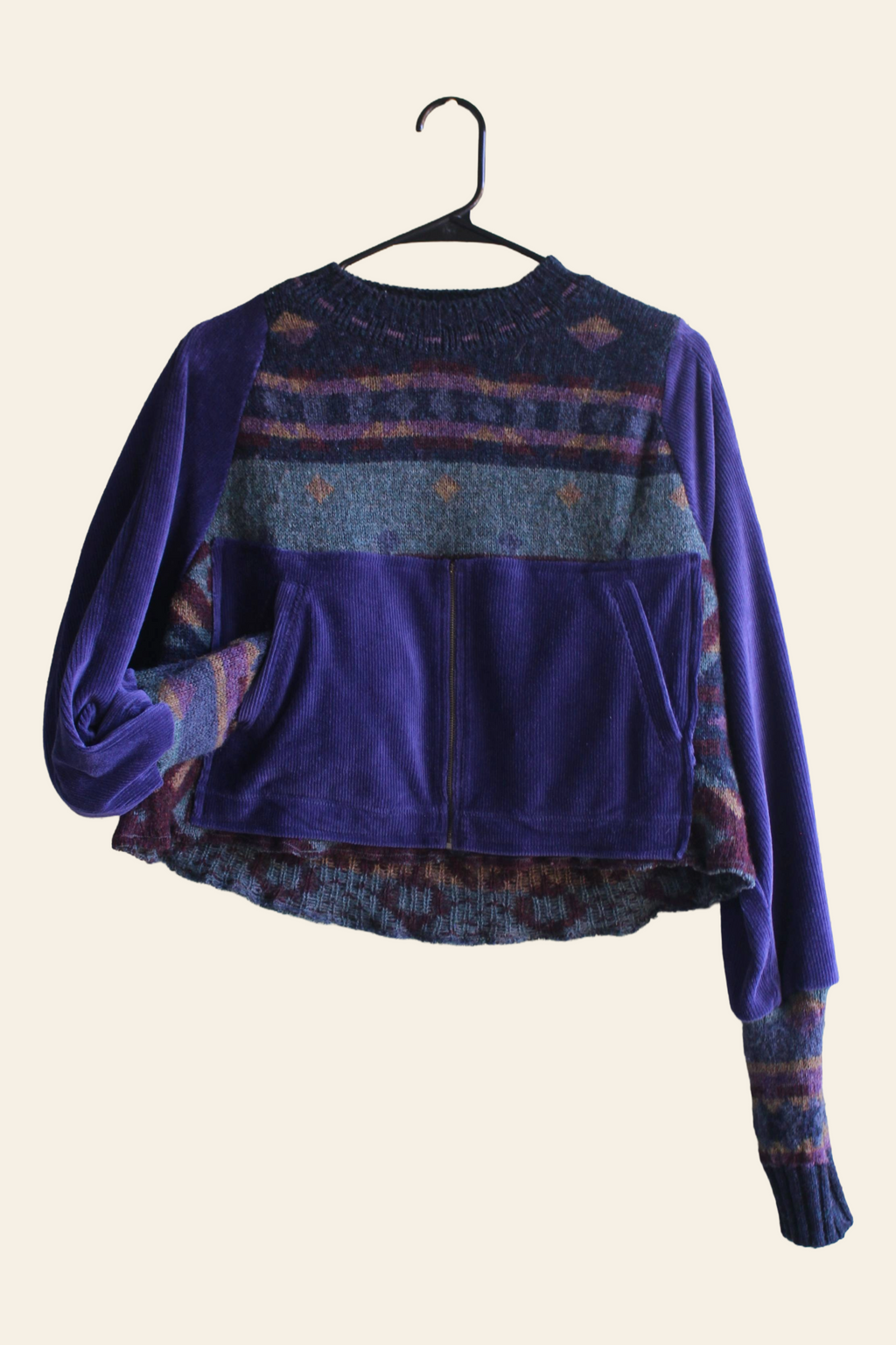 Purple Cropped Sweater