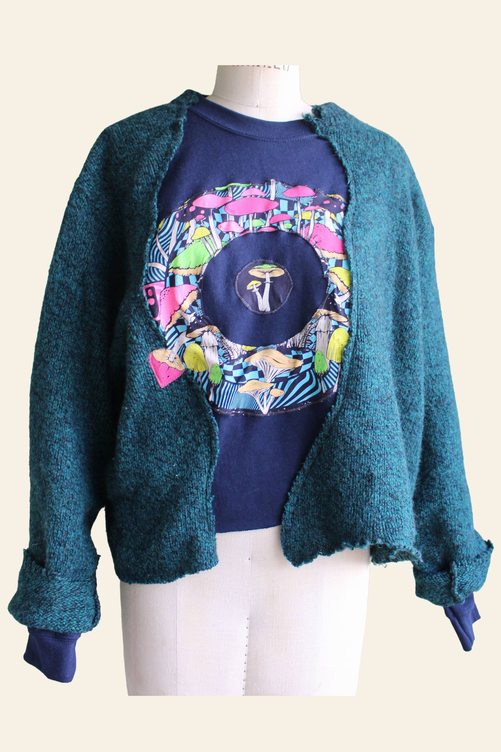 Smi-Cropped Mushroom Sweater